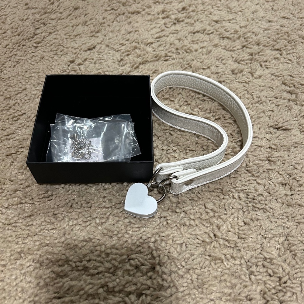 Leather Collar Choker - Lock and keys